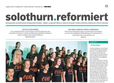 RKG_22_Newsmeldung_August: Oberer Teil der Titelseite der August-2022-Ausgabe der Zeitung solothurn.reformiert (Foto: Edith Loosli-Bussard)